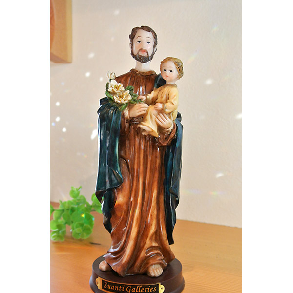 楽天市場】聖ヨセフとキリスト像 イエス様 ヨセフ キリスト像 置物