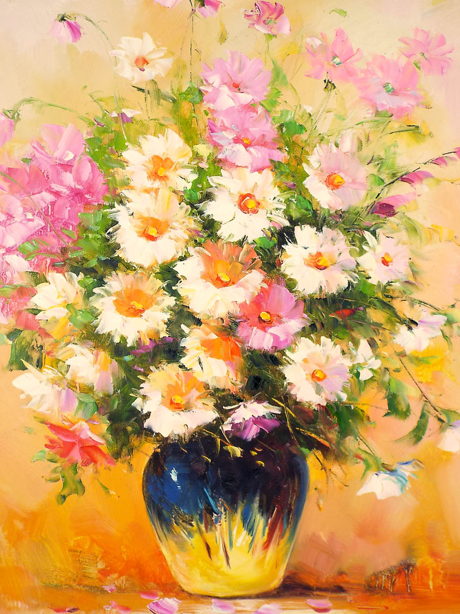 楽天市場】花の絵 絵画 油絵 アートパネル開業祝い 開院祝い「天人菊