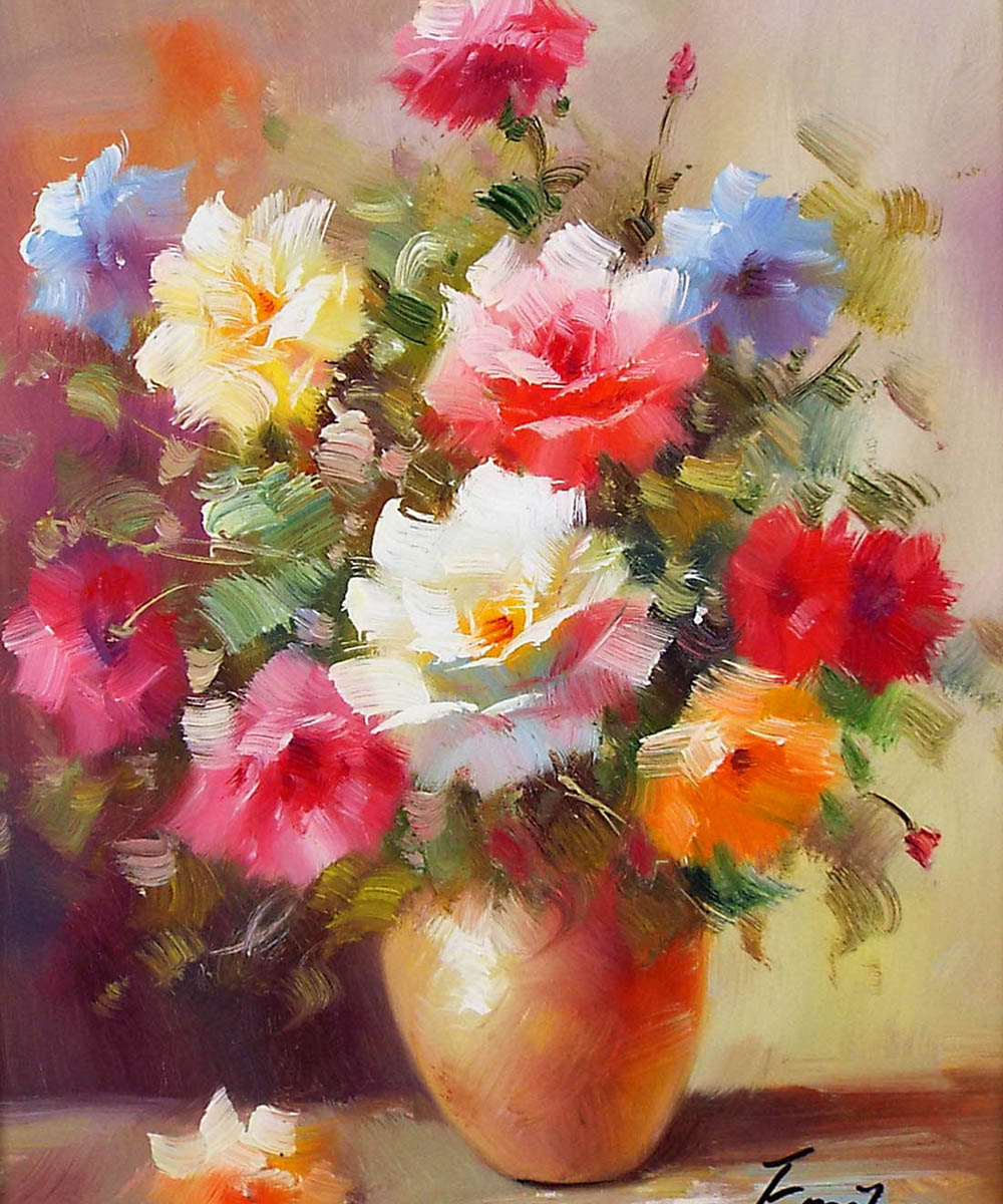 楽天市場】花の絵 絵画 油絵 アートパネル開業祝い 開院祝い「多彩な