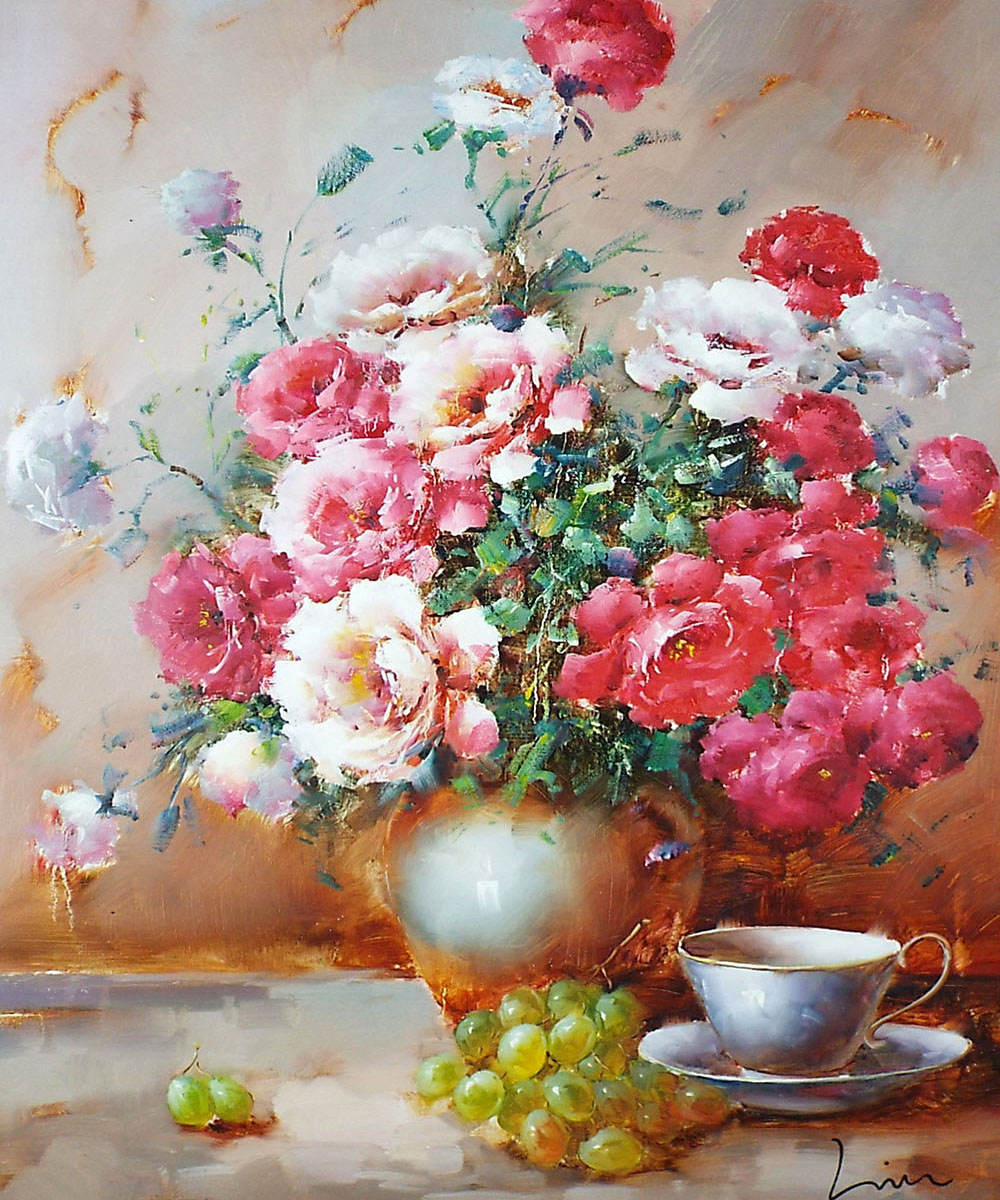 楽天市場】花の絵 絵画 油絵 アートパネル開業祝い 開院祝い「卓上の