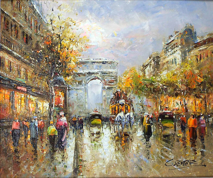 楽天市場】パリの絵 絵画 油絵 アートパネル開業祝い 開院祝い「パリ