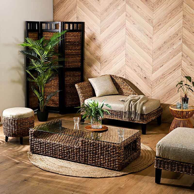 楽天市場】アジアン家具 バナナリーフ 2人掛けソファ カウチソファ 幅