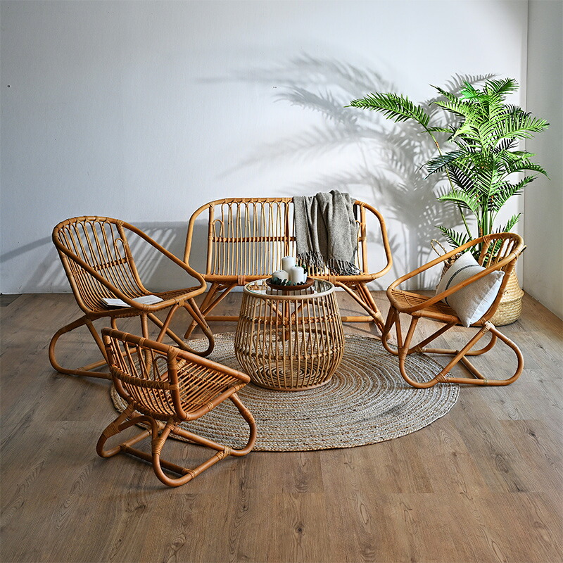 楽天市場】ラタンチェア 皮付き ラタン アジアン チェア パーソナル