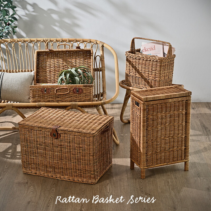 楽天市場】籐家具 ラタンバスケット フリーボックス GK715ME ラタン 籐