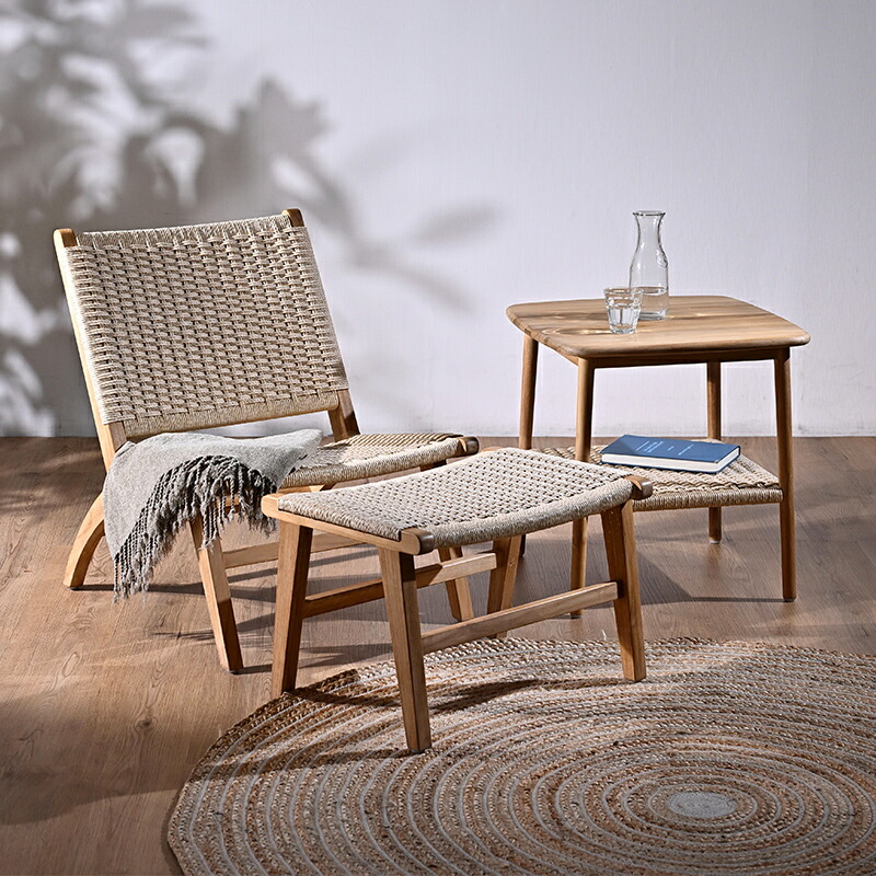 楽天市場】ペーパーコード チェア チーク無垢材 ソープ仕上げ 家具 無