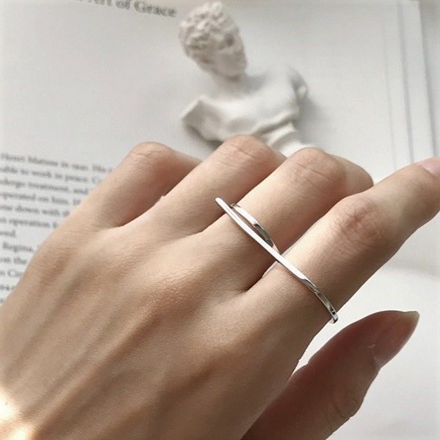 楽天市場】ネコポス配送 SV925 ツーフィンガーリング 指輪 シルバー 13