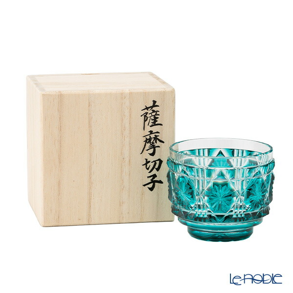 楽天市場】【先着クーポン】 復元薩摩切子 猪口A／1105 八角籠目 緑