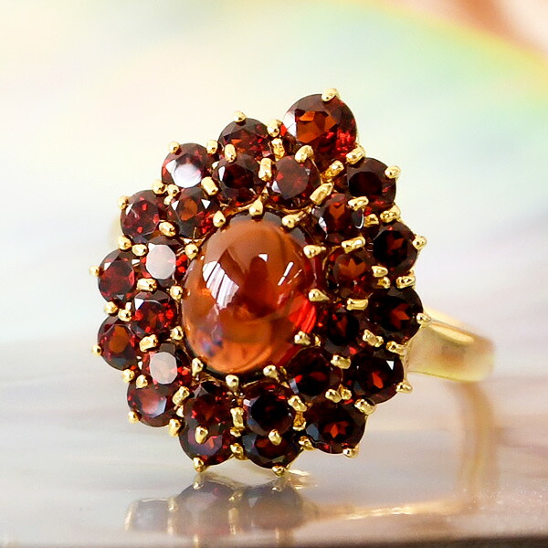 楽天市場】碌山 ガーネット リング ワインレッドきらめくドロップ