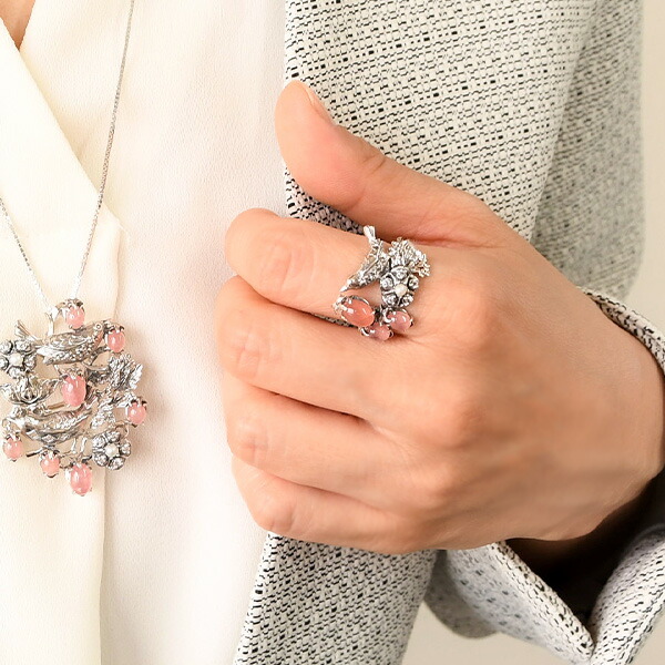 楽天市場】碌山 ウィリアムモリス いちご泥棒 インカローズ リング