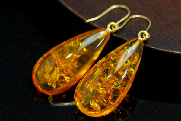 楽天市場】アンバー ピアス イヤリング 黄金の花びらのようにきらめく