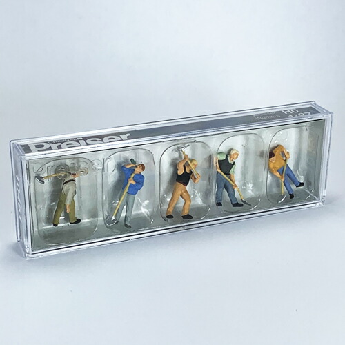 楽天市場】土木作業をする人物5体(10461)【Preiser】【1/87