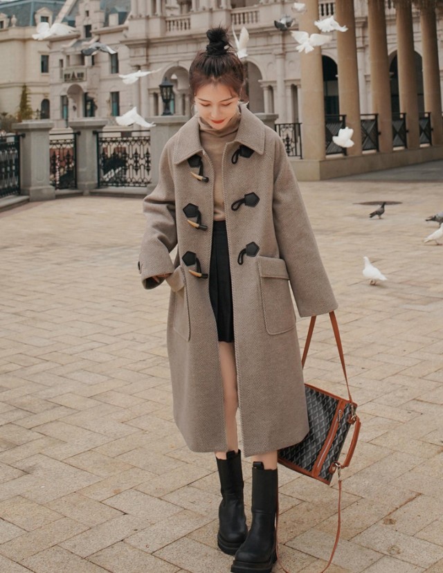 楽天市場】ヘリンボーン コート ダッフルコート ロング レディース