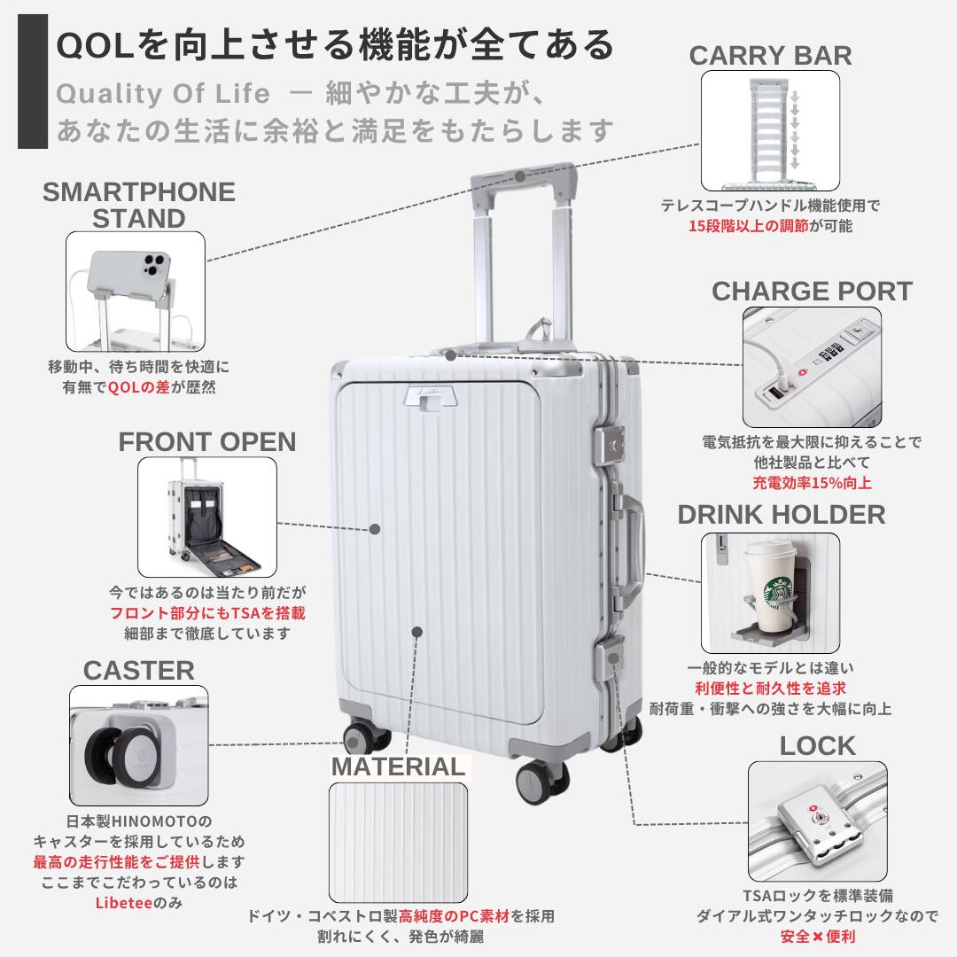 リベティ多機能キャリーケース【エナメルシルバーSサイズ】 楽天市場