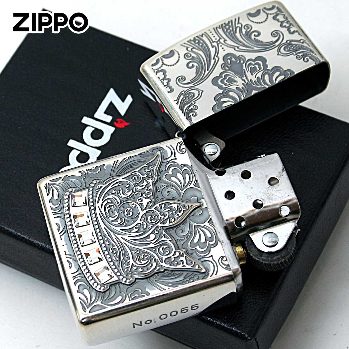 楽天市場】Zippo ジッポライター 王冠 クラウン メタル ラインストーン