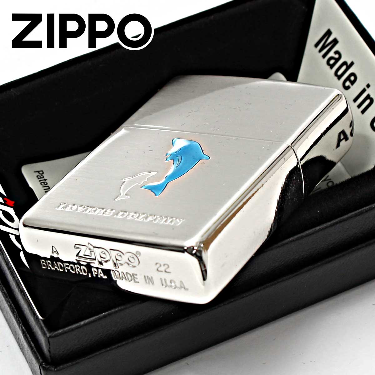 楽天市場】Zippo ジッポライター イルカ ラバーズドルフィン ブルー