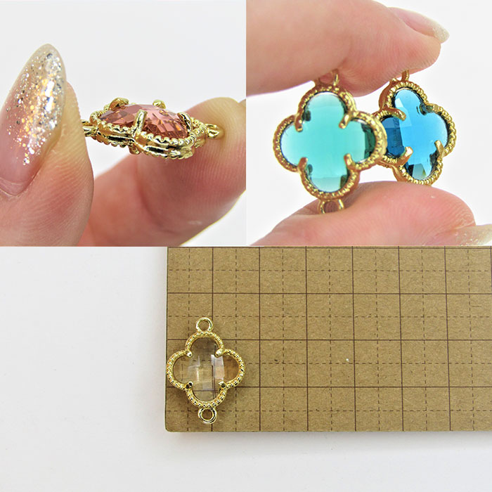 楽天市場】コネクター クローバー チャーム パーツ ピアス イヤリング