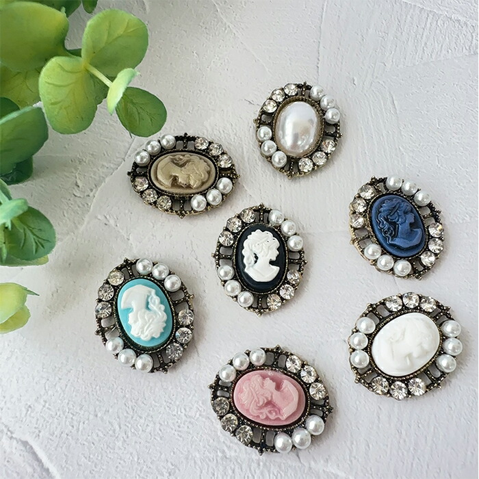 楽天市場】カメオ センターパーツ レトロ アンティーク 貴婦人 リボン