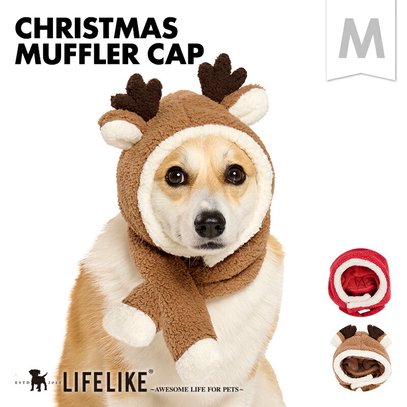楽天市場】【クリスマスマフラーキャップM】犬 猫 マフラー 帽子