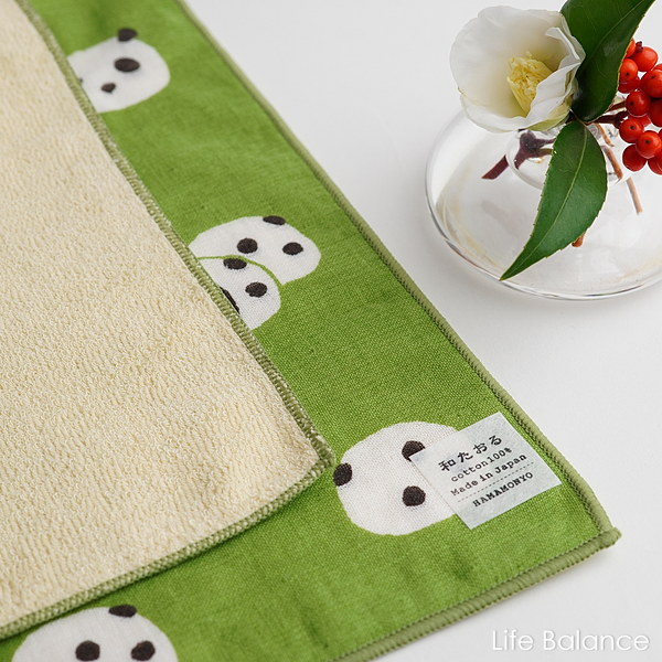 楽天市場】ハンカチ 濱文様 セミウォッシュ 和たおる 豆大福パンダ