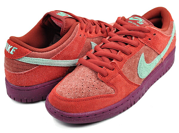 楽天市場】NIKE SB DUNK LOW PRO PREMIUM mystic red/emerald rise