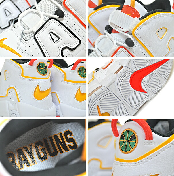 楽天市場】NIKE AIR MORE UPTEMPO RAYGUNS white/university gold