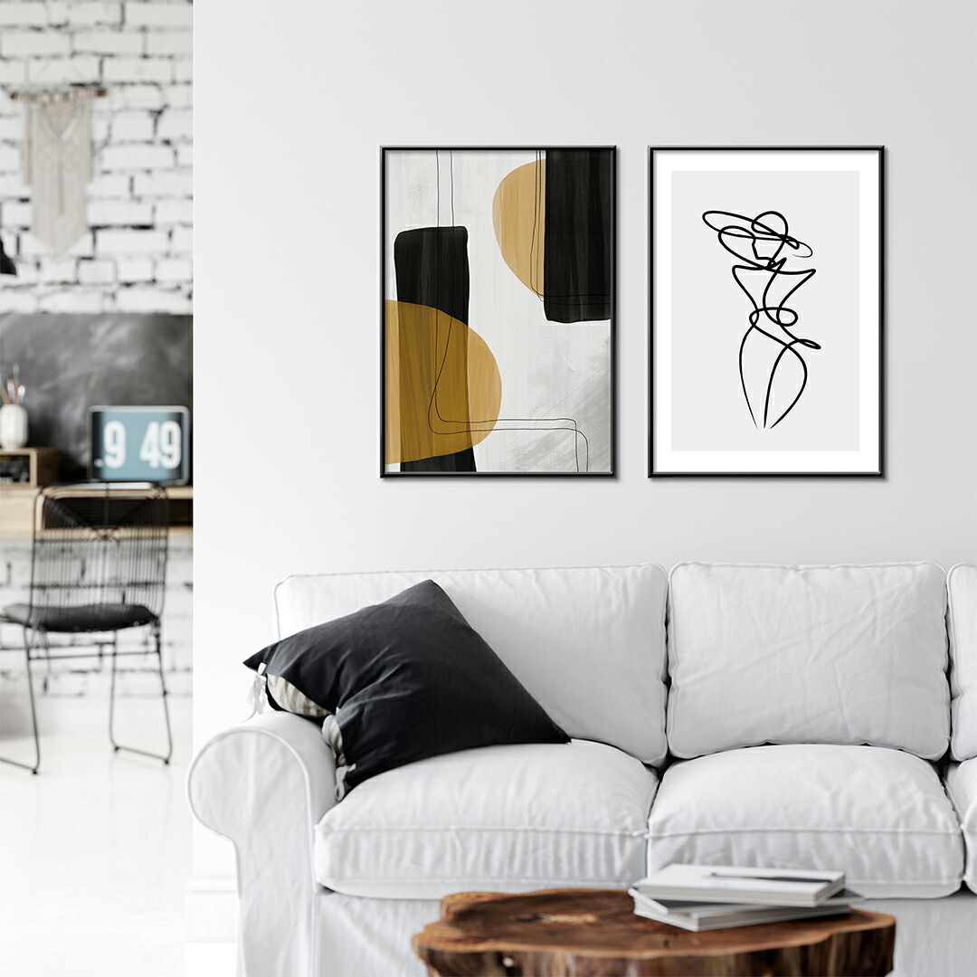 楽天市場】【クーポン☆20時〜】シンプル アートポスター 選べるサイズ