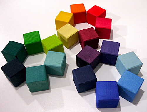 楽天市場】【Grimm's：グリムス】にじのキューブ大・100ピース : り