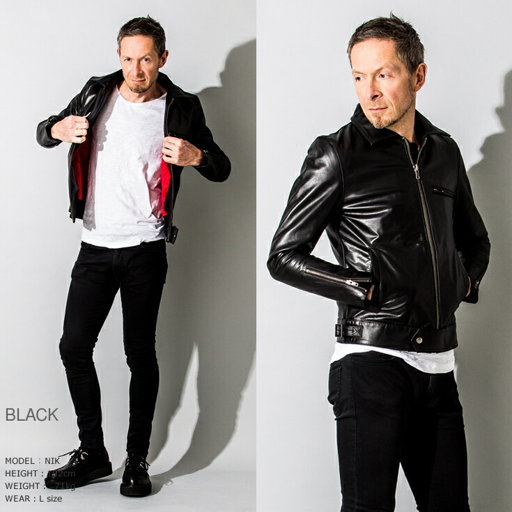 楽天市場】【50%OFFクーポン】Liugoo Leathers 本革 UK襟付きシングル