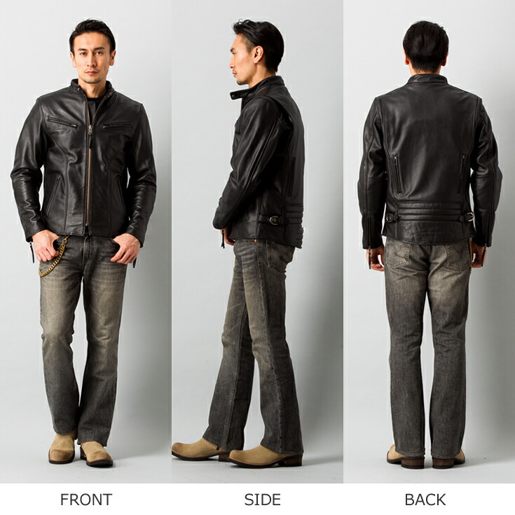 楽天市場】Liugoo Leathers 本革 プロテクター付シングルライダース