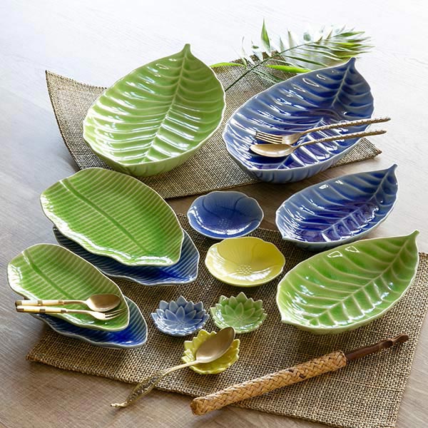 楽天市場】プレート S 16cm バナナリーフ 食器 陶器 同色3枚セット