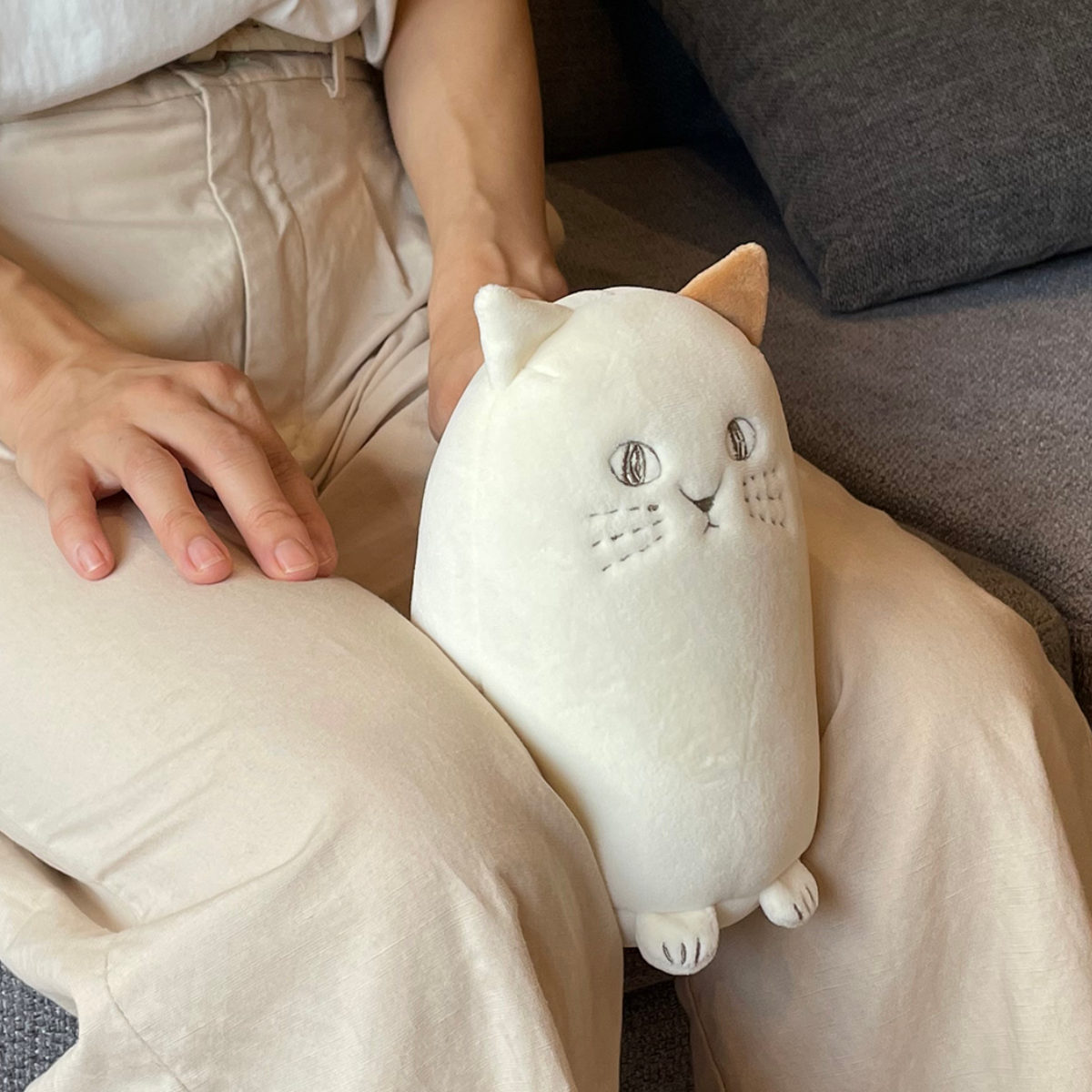 楽天市場】クッション にゃふにゃふ 高反発ぬいぐるみ （ ぬいぐるみ