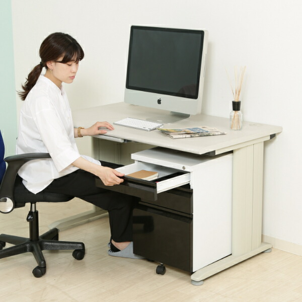 楽天市場】デスクワゴン 高さ59.5cm デスク キャビネット 引き出し 鍵