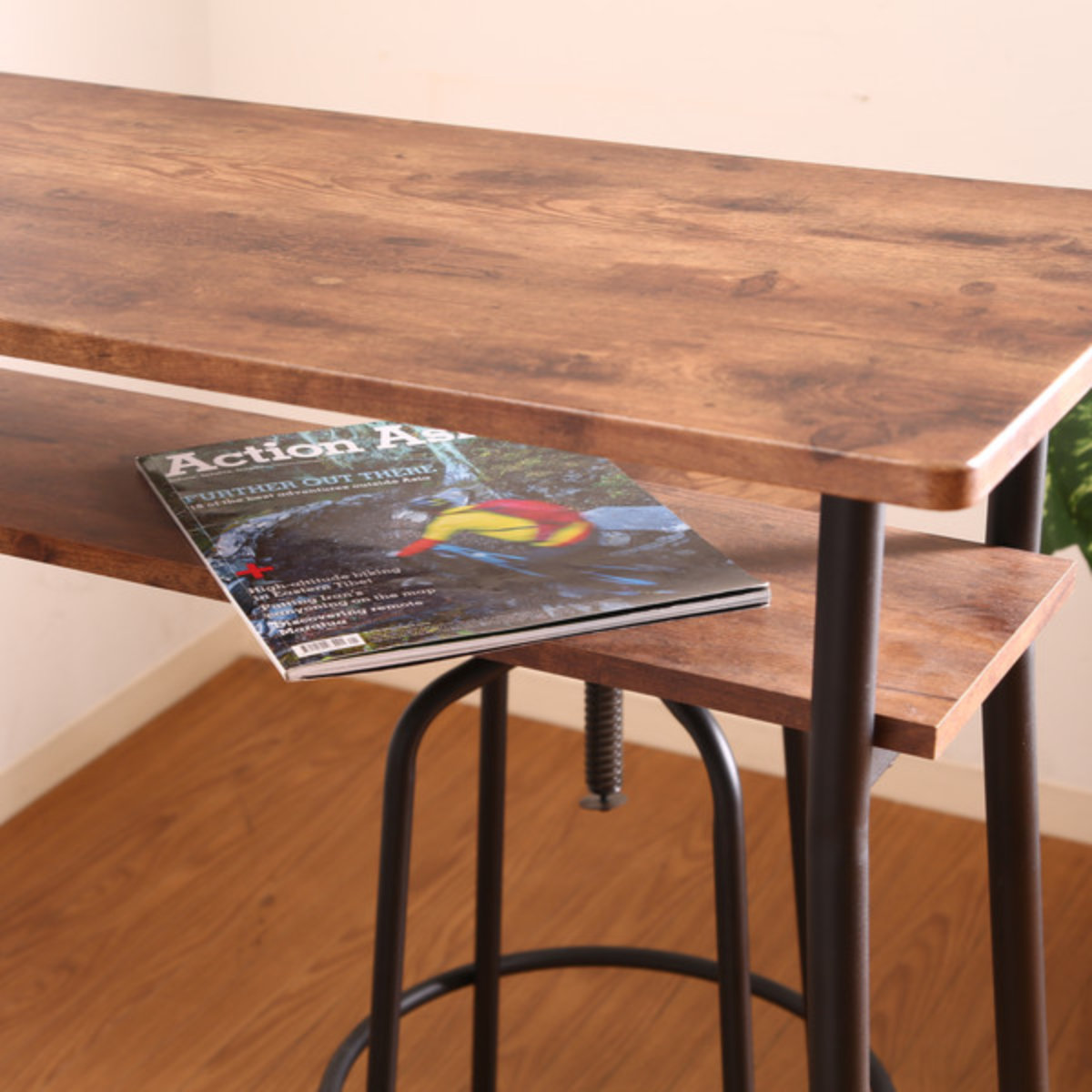 楽天市場】カウンターテーブル 幅120cm キッチンテーブル スチール脚