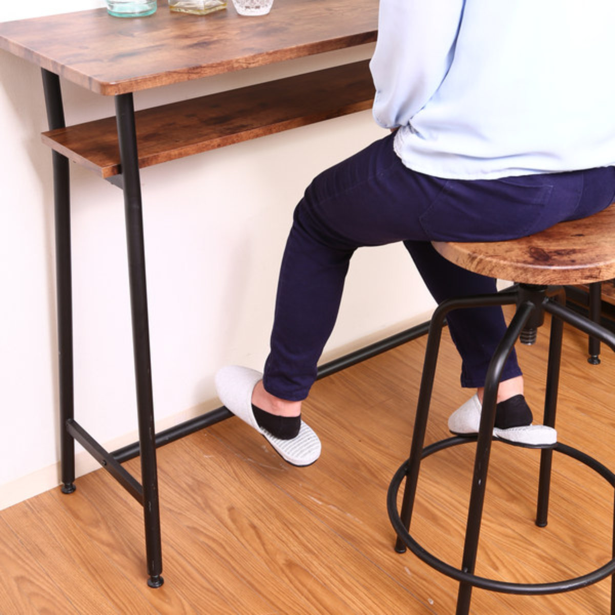 楽天市場】カウンターテーブル 幅120cm キッチンテーブル スチール脚