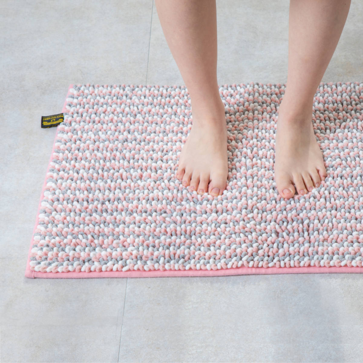 楽天市場】バスマット 50×70cm マイクロファイバー モフバスマット