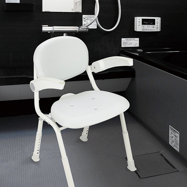 楽天市場】シャワーチェア 幅38cm 6段階調節 折りたたみ ユニプラス