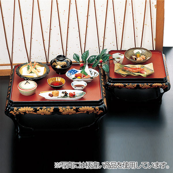 楽天市場】殿様膳 本膳 片面タイプ 高足 梨地 松唐草 お膳 業務用