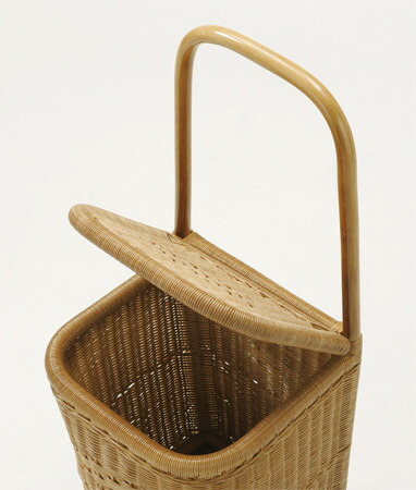 楽天市場】ショッピングカート ラタン キャスター付 買い物カゴ 幅35cm