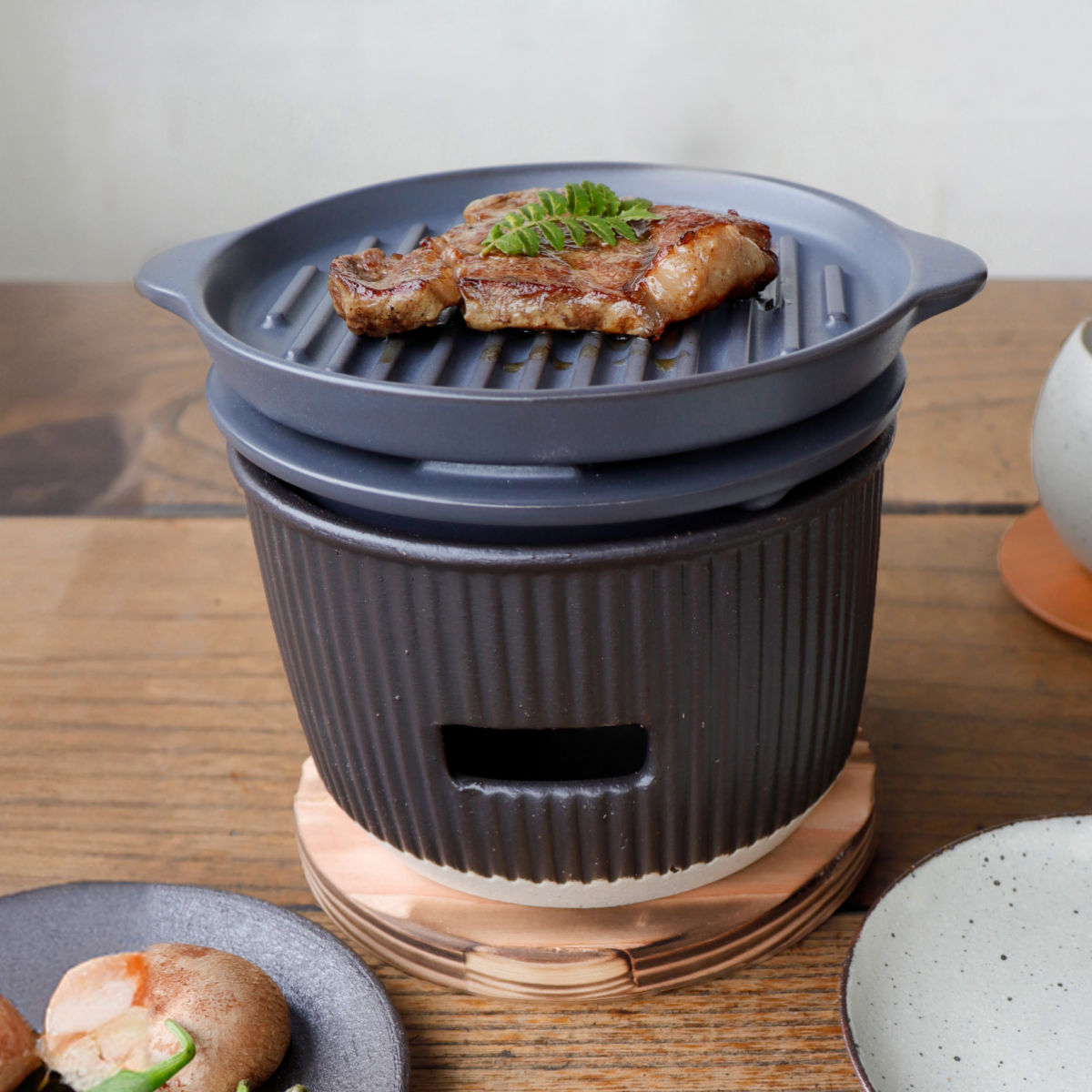 楽天市場】炭焼きグリル 陶板タイプ 小 陶器 日本製 ロロ The Chef