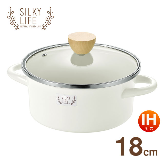 楽天市場】【SALE ポイント5倍】ホーロー 両手鍋 18cm IH対応(ガス火も