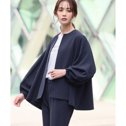 楽天市場】フロリア Flolia ランタンスリーブノーカラージャケット