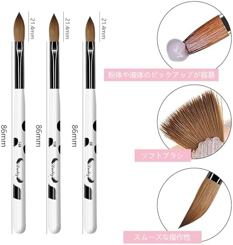 楽天市場】送料無料 ネイルブラシ 【3本セット】 スカルプネイル用筆