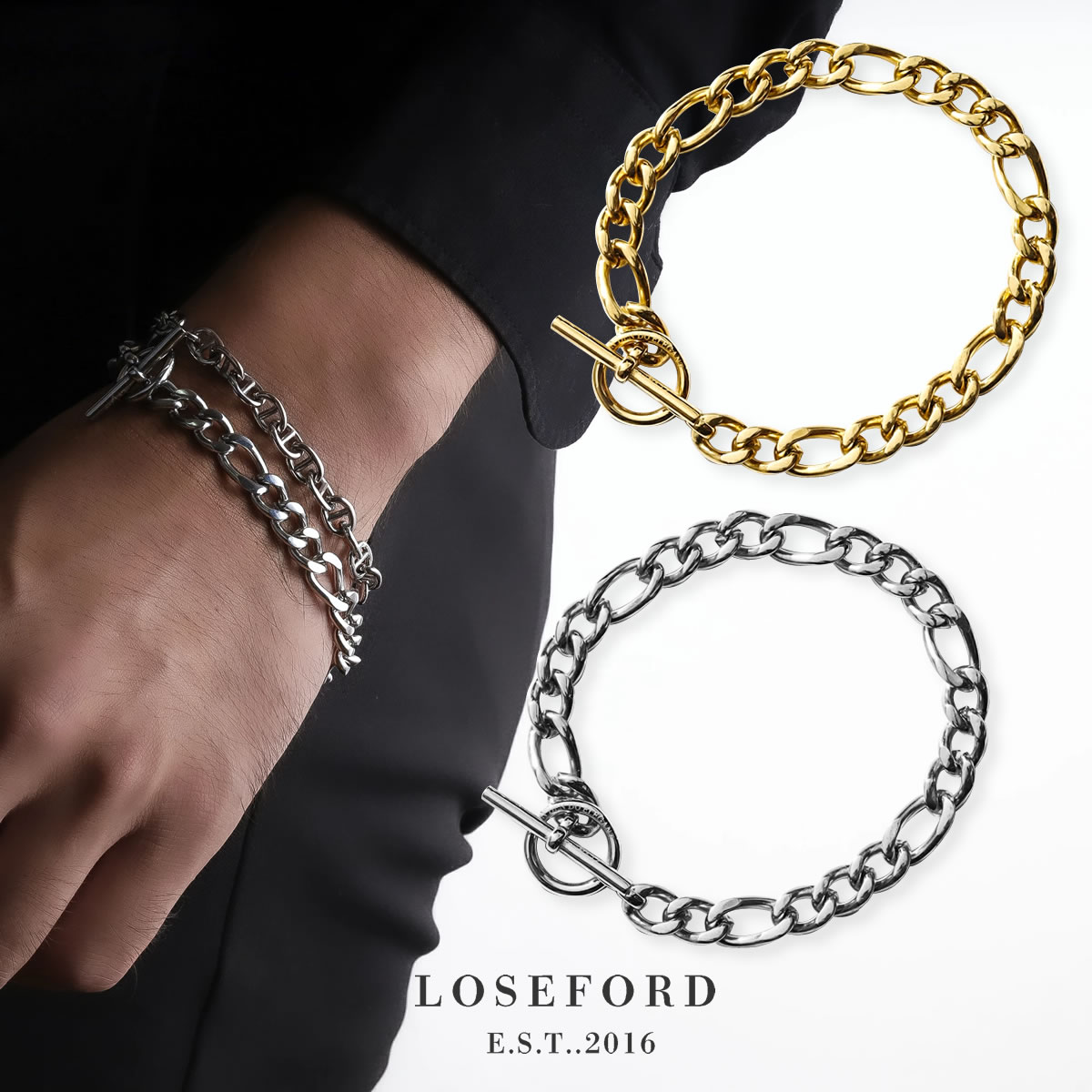 楽天市場】【LOSE FORD 公式】 チェーンブレスレット メンズ