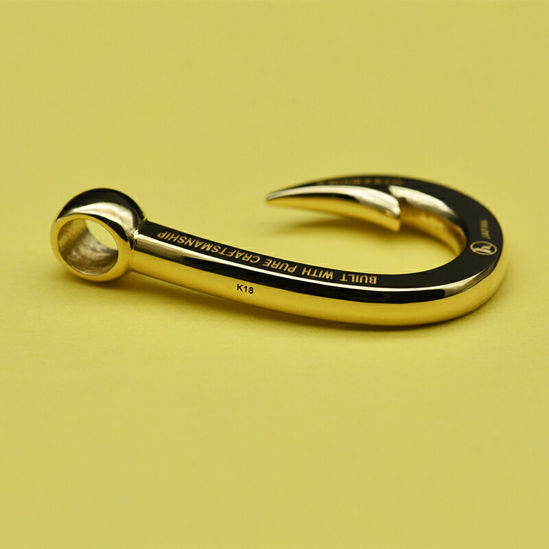 楽天市場】HOOKZ 釣り針ネックレスK18金 Mサイズ ゴールド/フィッシュ