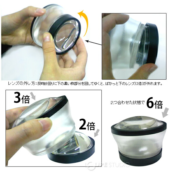 楽天市場】マルチデスクルーペ 1850 2倍 3倍 6倍 80mm 置き型ルーペ