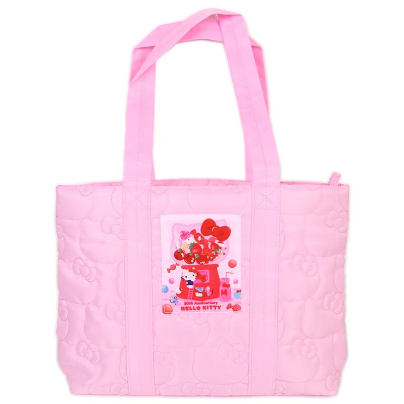 楽天市場】ハローキティ キルティングトート トートバッグ ピンク 50th