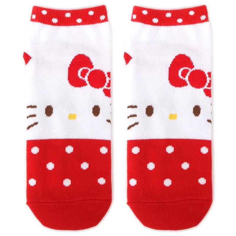 楽天市場】ハローキティ ソックス 靴下 スニーカー丈 ドット 大人