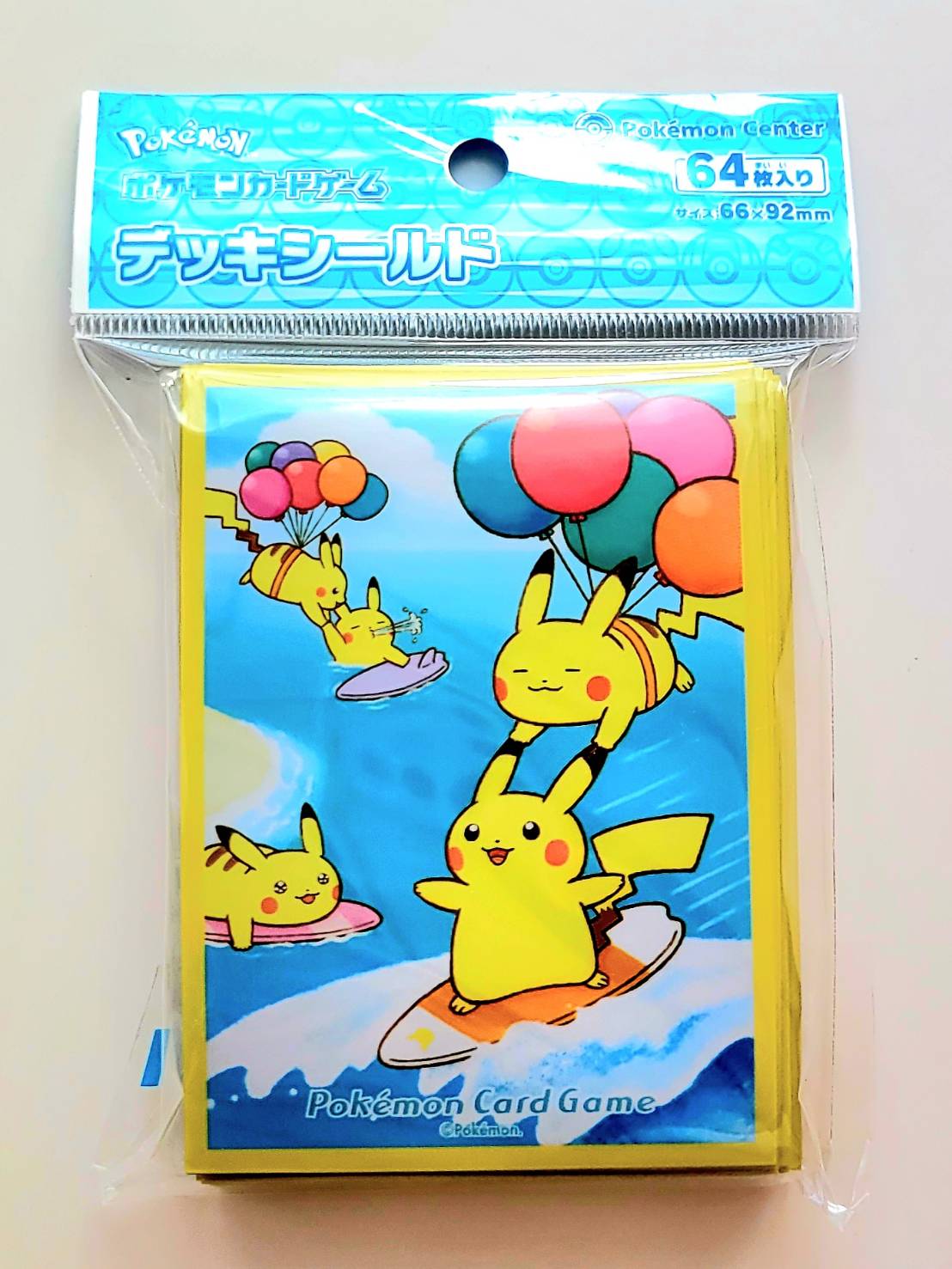 楽天市場】ポケモンカードゲーム デッキシールド なみのりピカチュウ