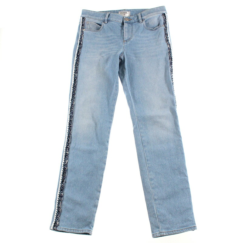 楽天市場】極美品 シャネル CHANEL サイドツイード ココマークステッチ