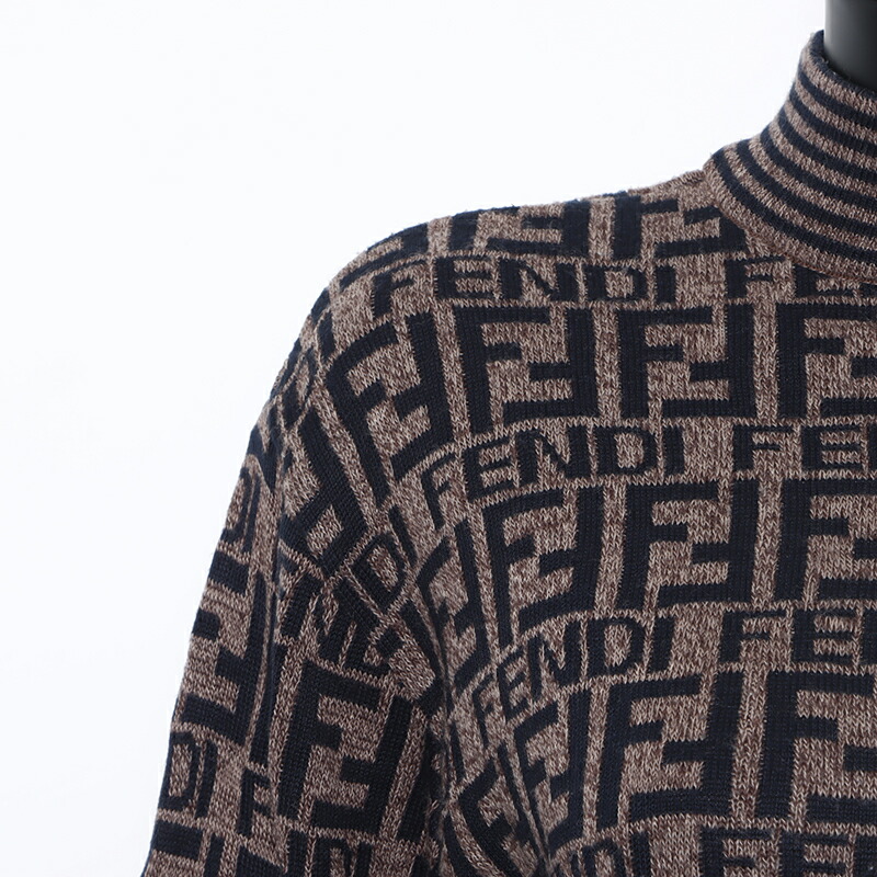 楽天市場】フェンディ FENDI ズッカ柄 セーター モックネック ニット